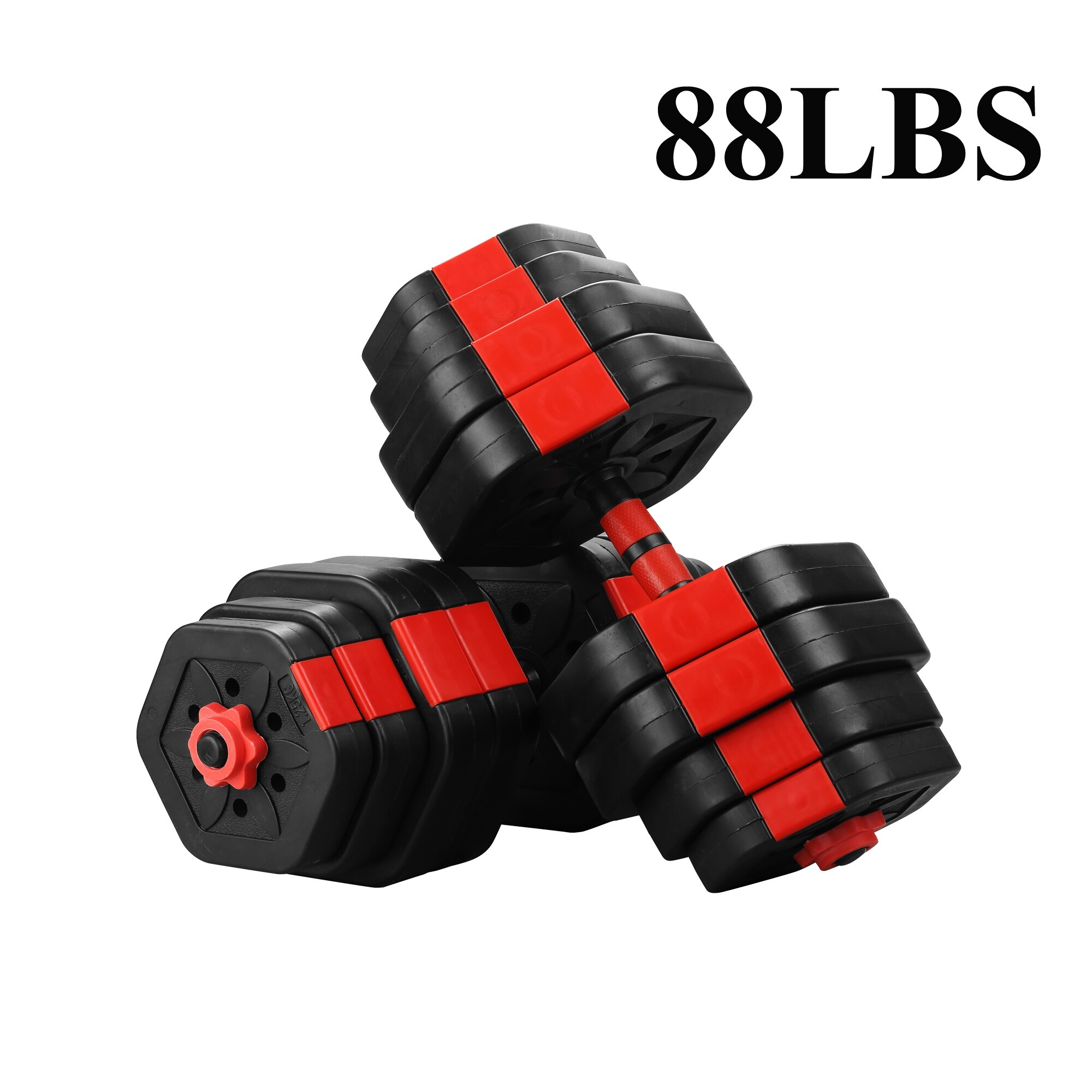 Ainfox 88LBS Adjustable Dumbbell Set Gym Workout Dumbbell Set