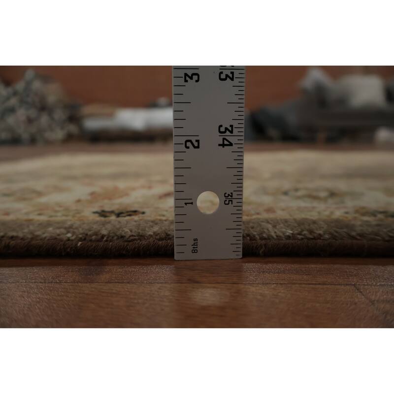 Hand Knotted Oriental 100% Wool Carpet Traditional Floral Brown Peshawar Area Rug - 5' 2'' X 3' 0''