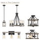 preview thumbnail 9 of 9, 22 in. 3-Light Natural Iron and Distressed Faux Wood Industrial Farmhouse Bathroom Vanity Light with Clear Glass Shades - 22"L