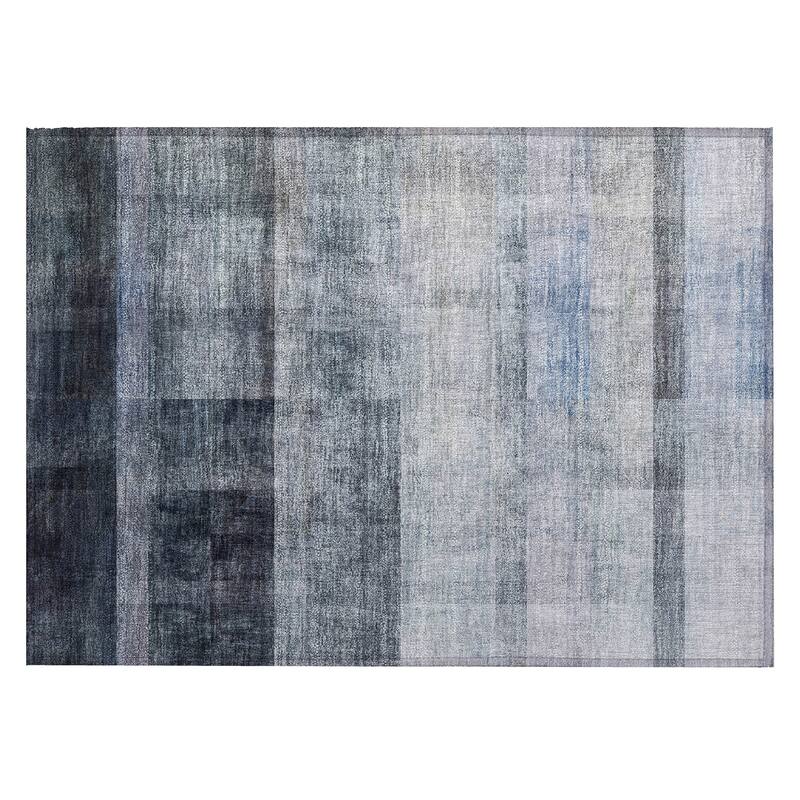 Machine Washable Indoor/ Outdoor Modern Abstract Chantille Rug