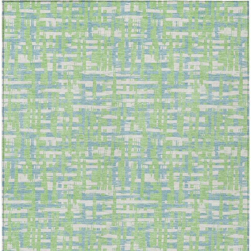 HomeRoots Abstract Transitional Rectangle Outdoor Rug
