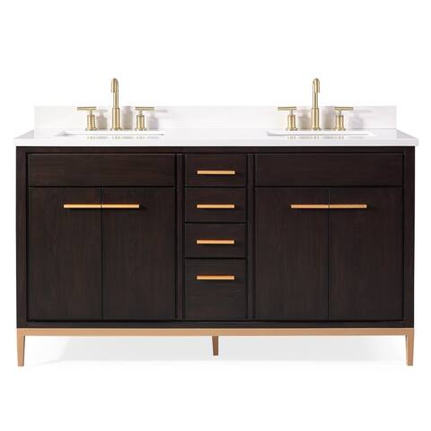 60" Tennant Brand Modern Style Beatrice Double Sink Bathroom Vanity