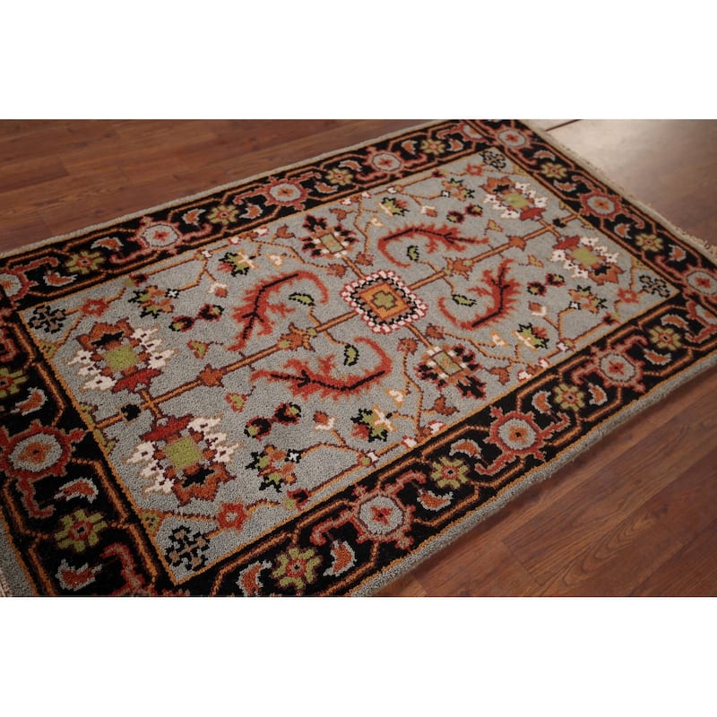 Lilian Oriental Foyer Rug Hand-Knotted Wool Carpet - 3'0"x 5'0"
