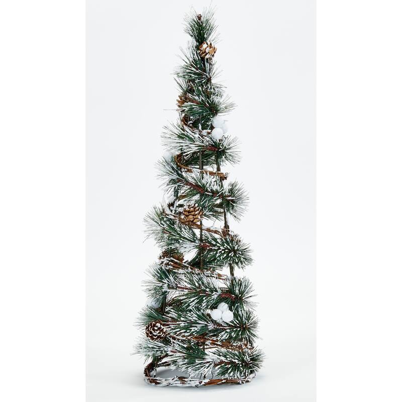20" Snowy Pine Cone Artificial Christmas Tabletop Tree - 20