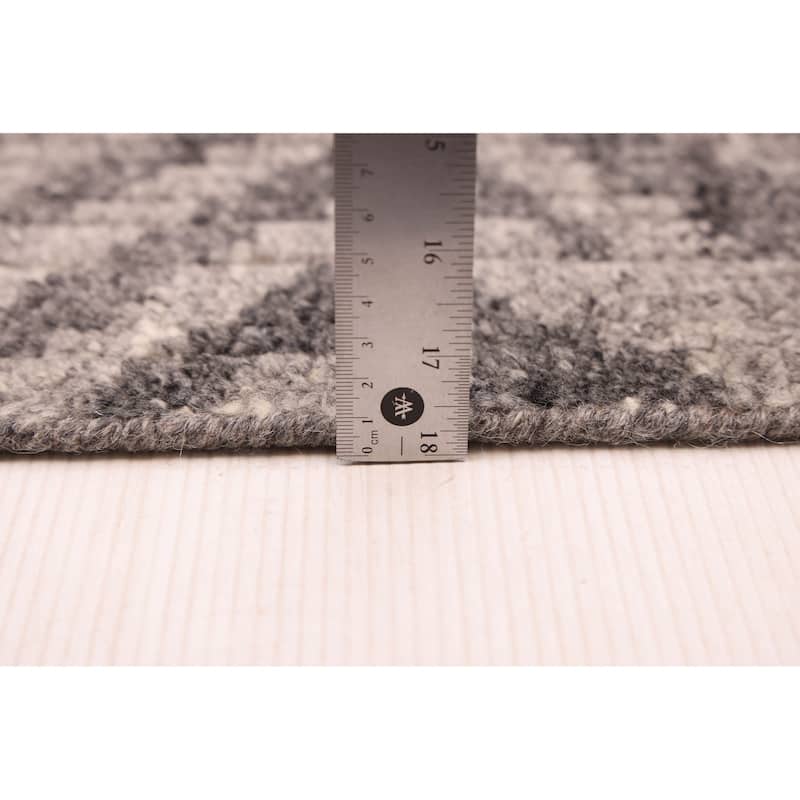 ECARPETGALLERY Hand-knotted Tangier Grey Wool Rug - 5'2 x 7'10