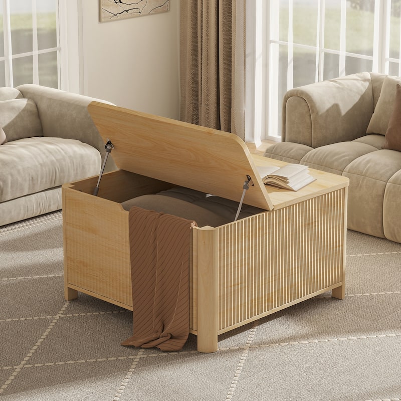Squre Coffee Table with Large Capacity Storage