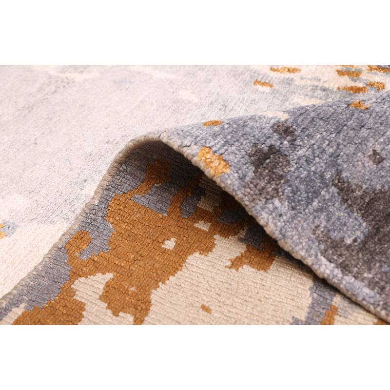 ECARPETGALLERY Hand-knotted Legacy Grey Silk Rug - 6'6 x 9'8