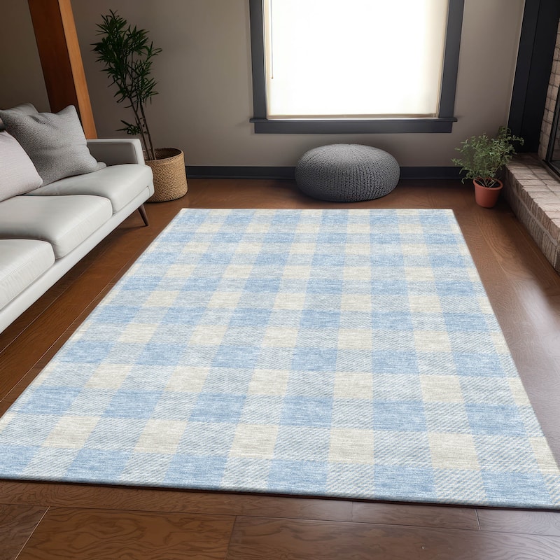 Premium Washable Super Soft Plaid Mayfield Rug