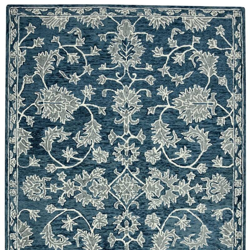 HomeRoots Floral Medallion Traditional Rectangle Area Rug