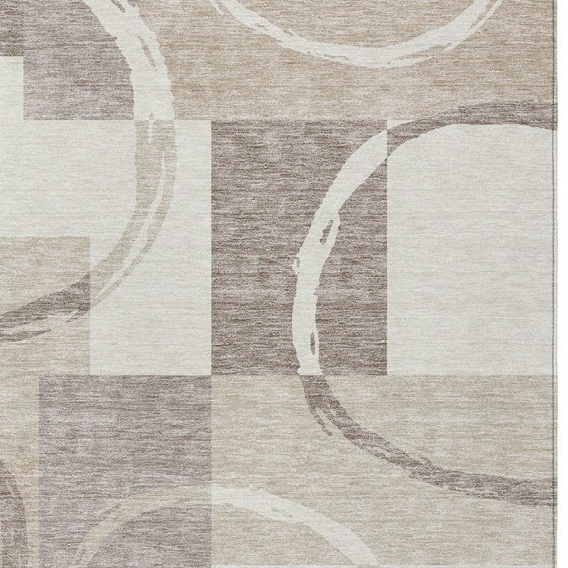 HomeRoots Geometric Modern Rectangle Outdoor Rug