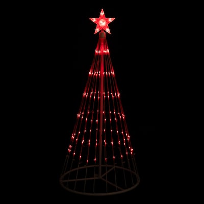 4' Red LED Lighted Christmas Tree Show Cone Outdoor Decoration