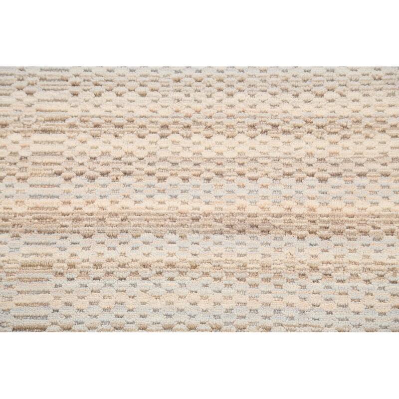 Modern Geometric Moroccan Oriental Area Rug Handmade Wool Carpet - 5'0" x 8'0"