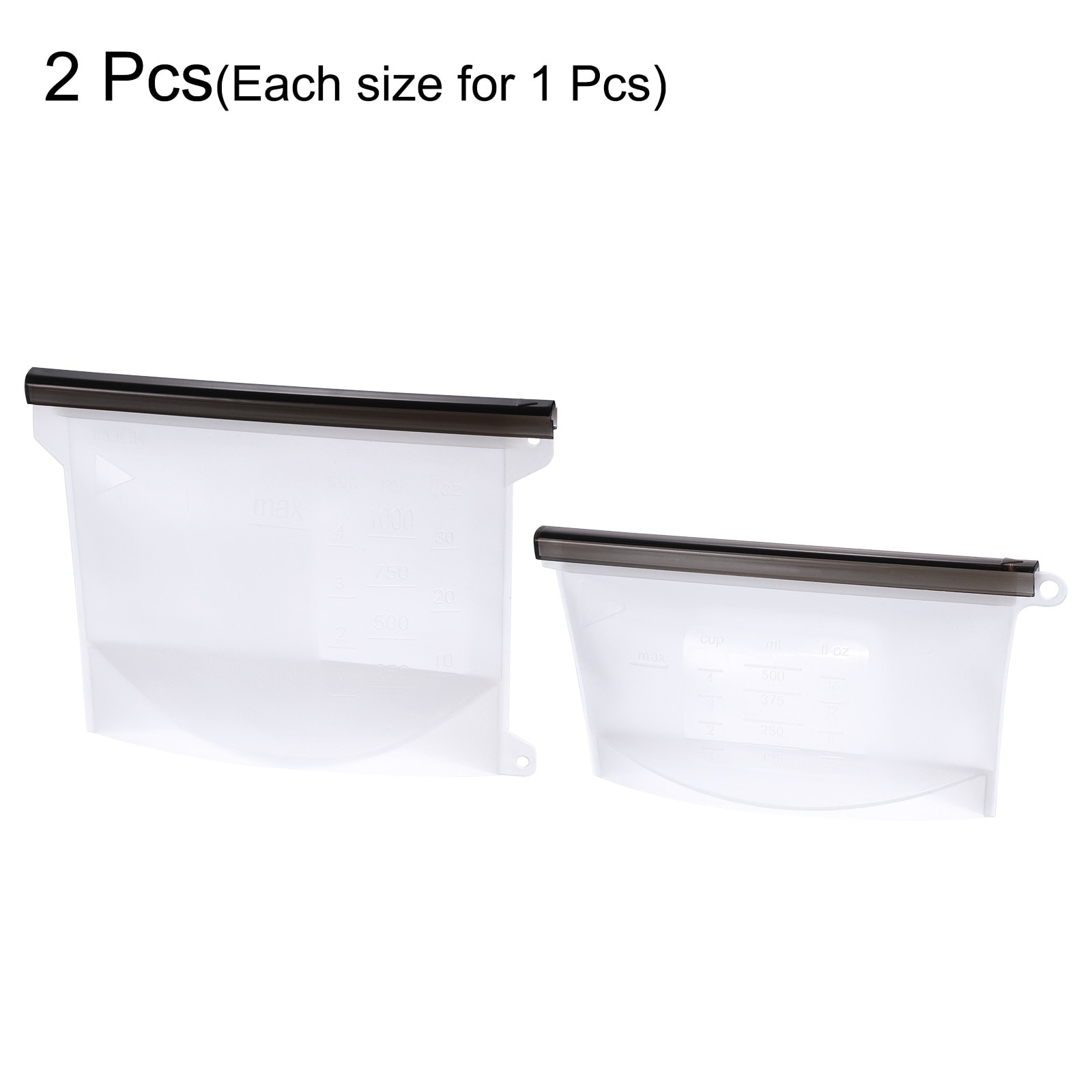 2pcs/pack Reusable Food Storage Bags In Size M/l For Fridge, Vegetables And  Fruits