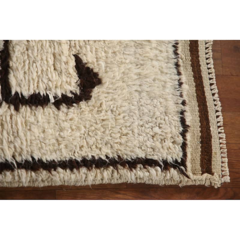 Beige Anatolian Runner Rug Handmade Turkish Wool Carpet - 3'3"x 9'7"