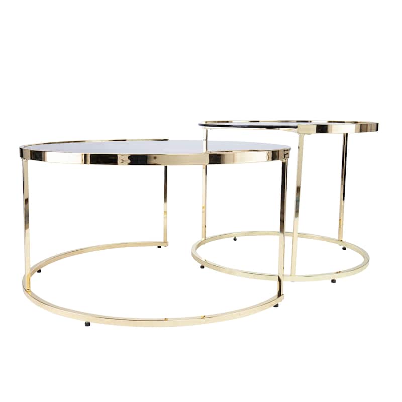 SEI Furniture Marlei Modern 2-Piece Nesting Coffee Table