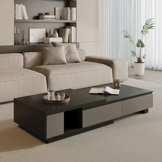 Storage Extendable Coffee Table With 4 Spacious Drawers - Bed Bath ...