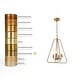 preview thumbnail 10 of 28, LALUZ Modern 4-Light Black Gold Chandelier Lantern Pendant for Kitchen Island Dining Room