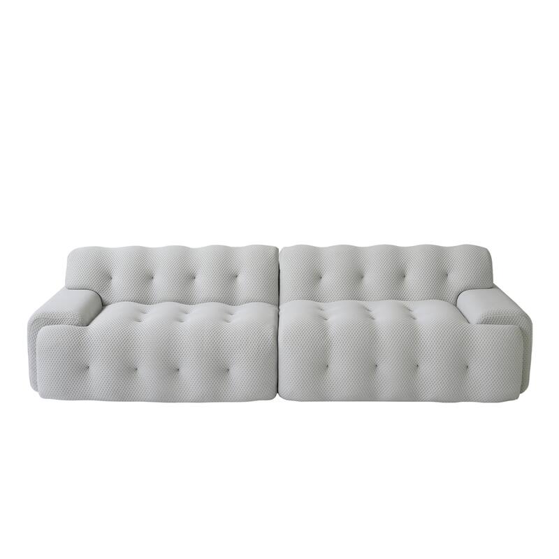 Modern Loveseat Sofa, Luxury 102.4″ Large Size 3 Seater Couch, Comfy Sectional Cloud Sofa Couches for Living Room, Bedroom