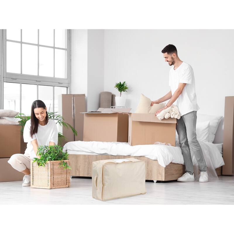 1 Pack Clothes Storage, Storage Bags, Moving Bags for Clothes, Comforters, Closet Organizers and Storage with Handles