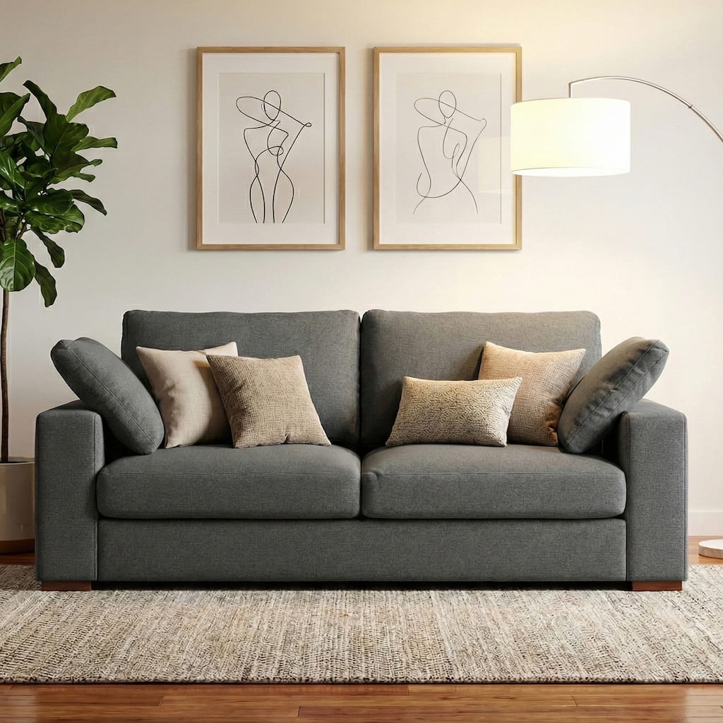 WyndenHall Roscoe 78-inch Sofa in Tightly Woven Performance Fabric