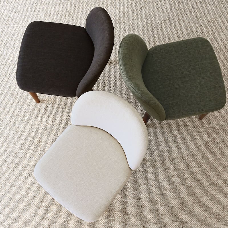 Linen Upholstered Parson Chair(Set of 2)