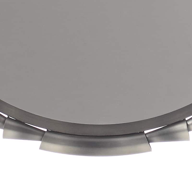 Antique Silver Oval Wall Mounted Bathroom Wall Mirror - 36.5" H x 33" W