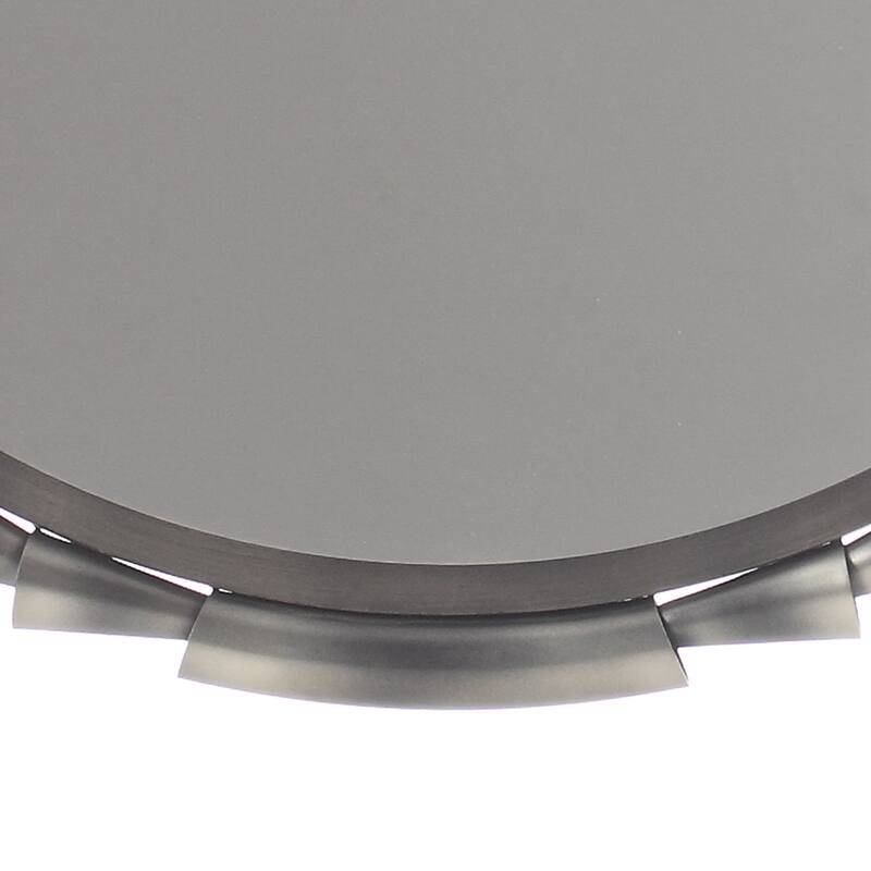 37" Industrial Chrome Framed Round Decorative Wall Bathroom Vanity Mirror