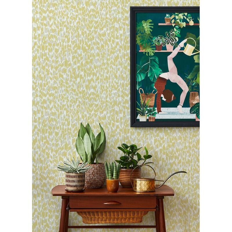 A-Street Prints Flavia Yellow Animal Print Wallpaper