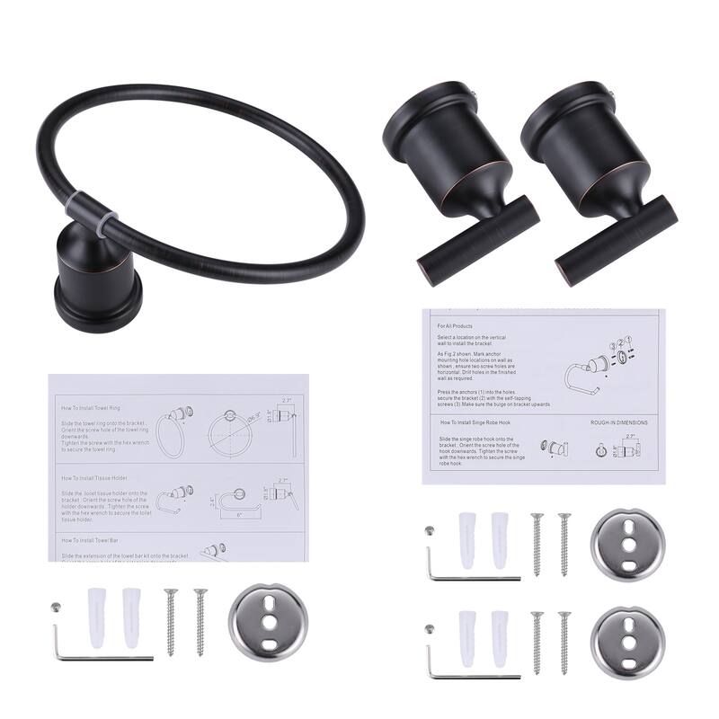 3-Piece Bath Hardware Set with Mounting Hardware
