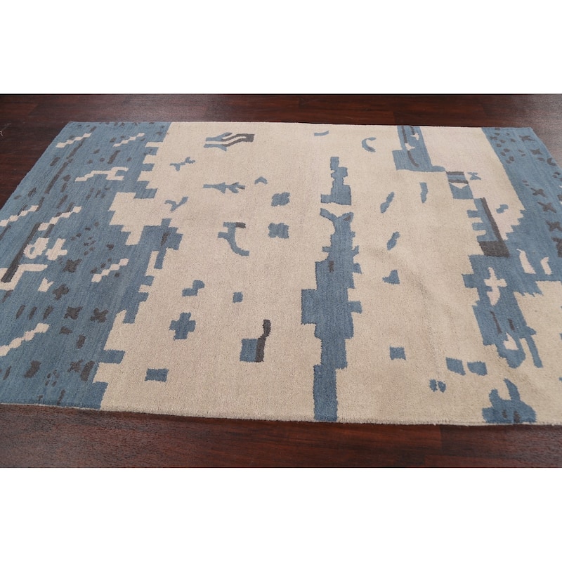 Abstract Modern Oriental Wool Area Rug Hand-tufted Decorative Carpet - 5'0" x 8'0"