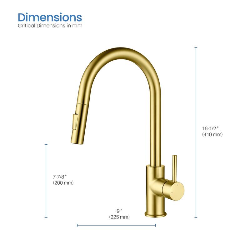Circular Single Handle Pull Down Kitchen Faucet