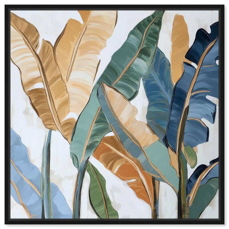 Paradise Fronds IV Canvas by Art Remedy - 40" x 40" - Black