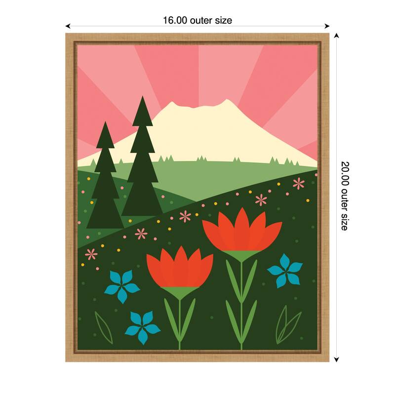 Mt St Helens by Amber Leaders Designs Framed Canvas Wall Art Print - 16 x 20 in