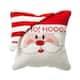 Glitzhome 14"L Hooked 3D Christmas Pillow - "Santa"