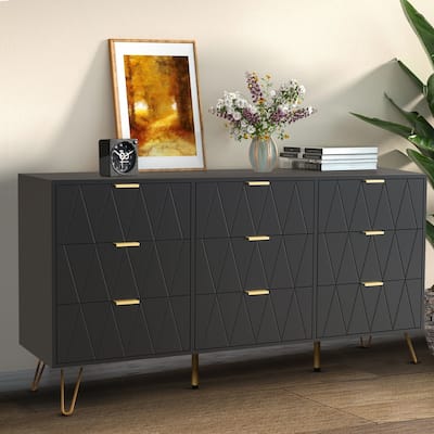 9 Drawers Chest Of Dresser Storage Tower Cabinet Bedroom Organizer