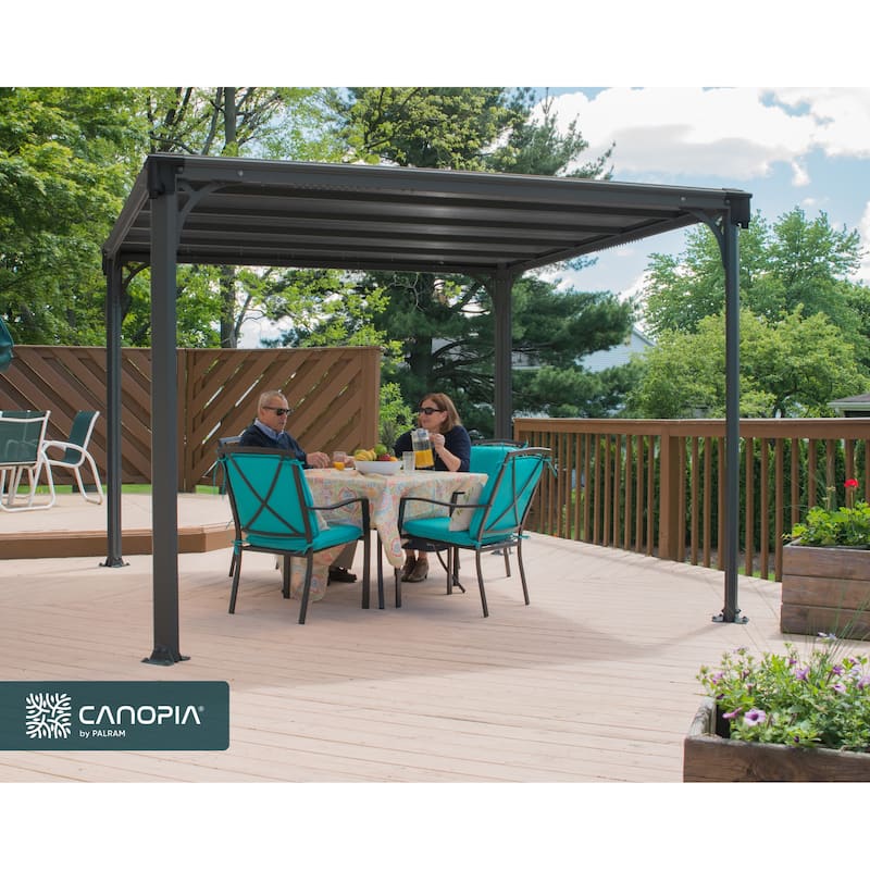 Milano 10 ft. x 10 ft. Gray/Grey Outdoor Gazebo - 10FT. X 10FT.