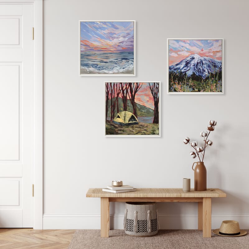 Kate and Laurel Sylvie Tent 2 Framed Canvas by Emily Kenney