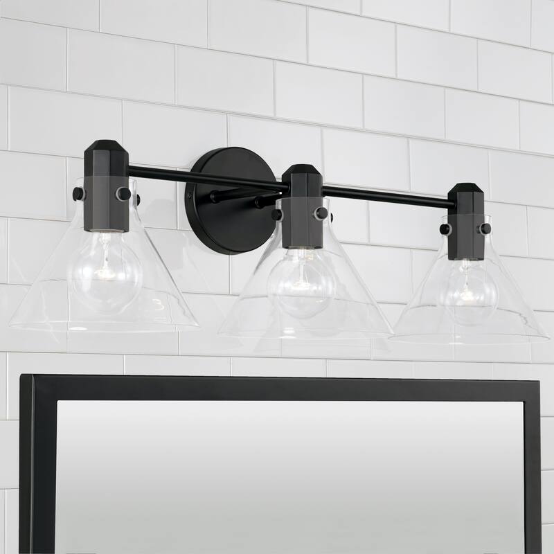 Greer 3-light Bath/ Vanity Fixture w/ Clear Glass