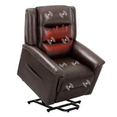 ​Electric Recliner Glider Chair - Faux Leather Nursery Chair for Living Room & Bedroom with Rocking Function​