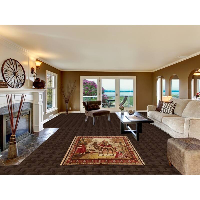 Vegetable Dye Karabagh Oriental Rug Hand-Knotted Wool Carpet - 4'2" x 5'11"