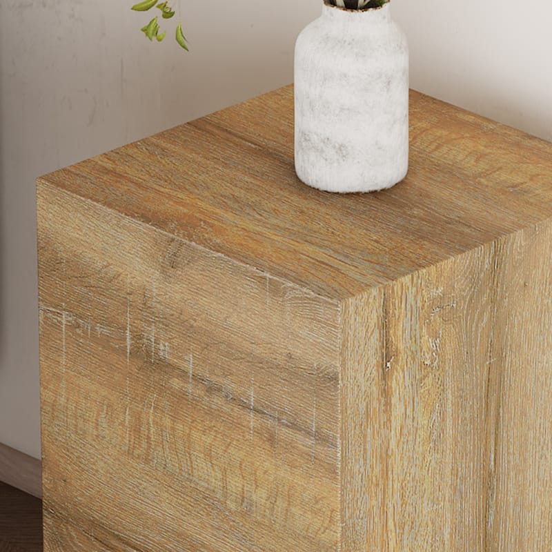 Modern MDF Coffee Table, Light Wood Color Texture Patterns, Stylish Design, 12*12*19.6