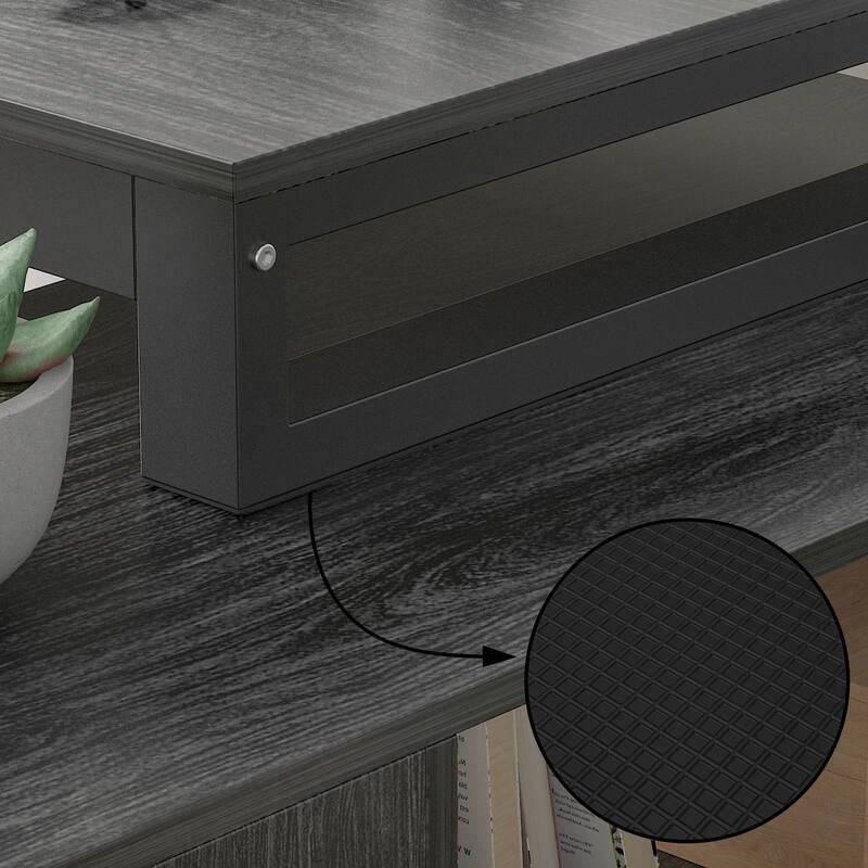 3-Drawer L-Shape Executive Desk Computer Tables With Storage Cabinet