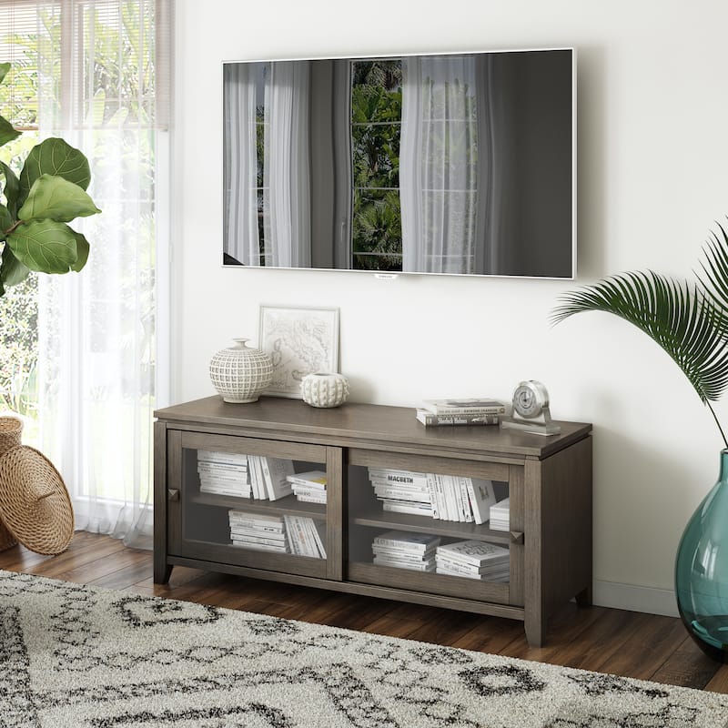WYNDENHALL Essex Wood TV Media Stand - 48'' x 17.5'' x 21