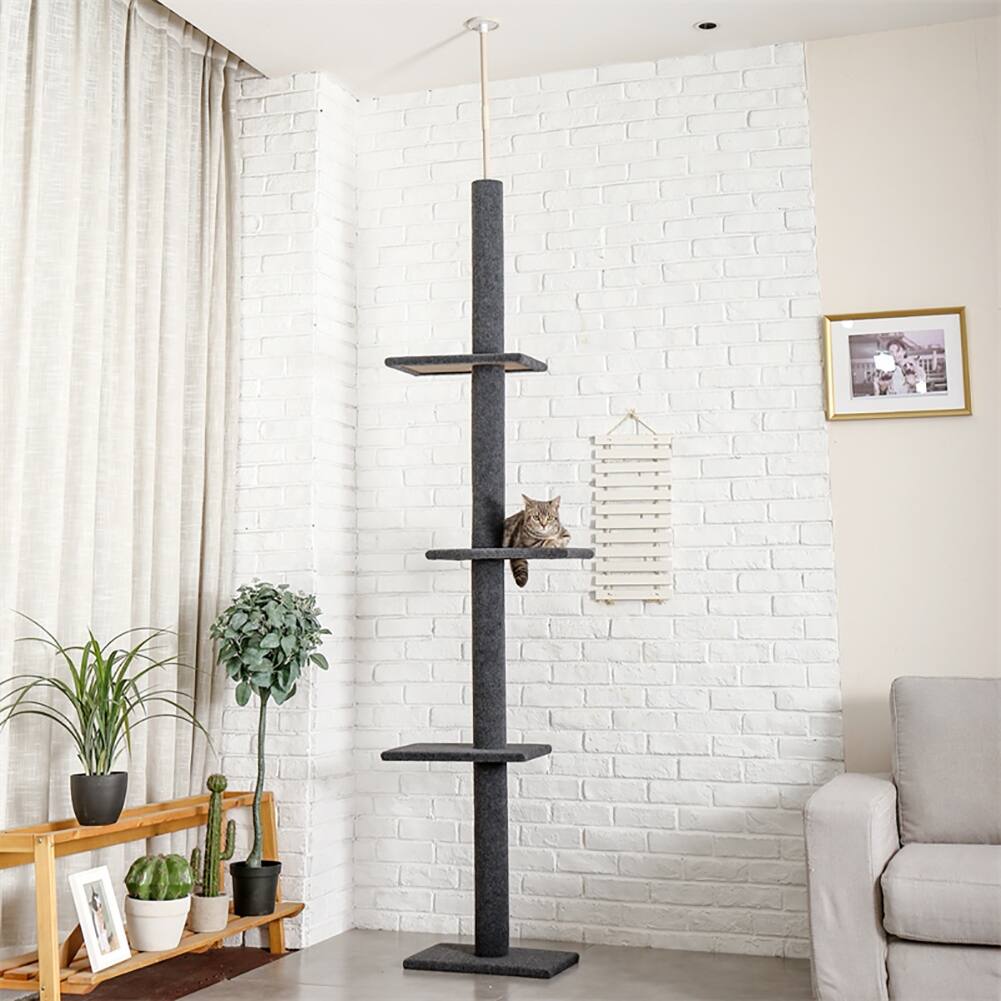 three tier floor to ceiling cat tree