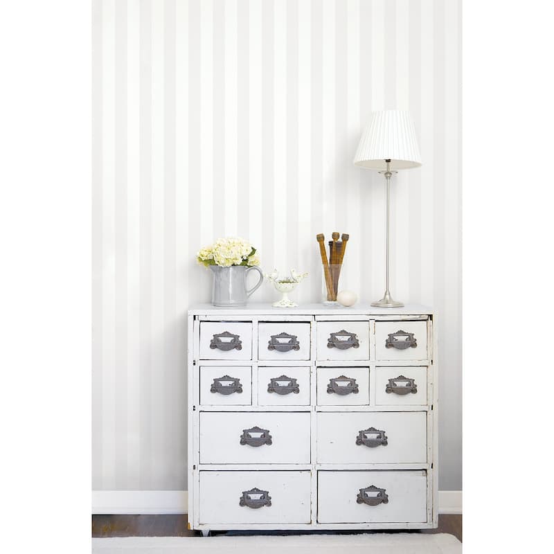 Galerie Wallcoverings Smart Stripes 2 Shimmery Stripe Vinyl on Non-Woven Matte/Shimmer Wallpaper Roll