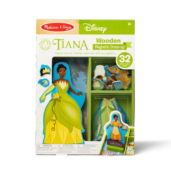 slide 2 of 7, Melissa & Doug Disney Princess Tiana Wooden Magnetic Dress-Up Play Set Multi - Kids