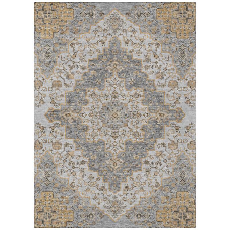 Machine Washable Indoor/ Outdoor Traditional Karachy Chantille Rug