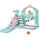 preview thumbnail 1 of 21, Costway 4-in-1 Toddler Climber and Swing Set w/ Basketball Hoop & Ball