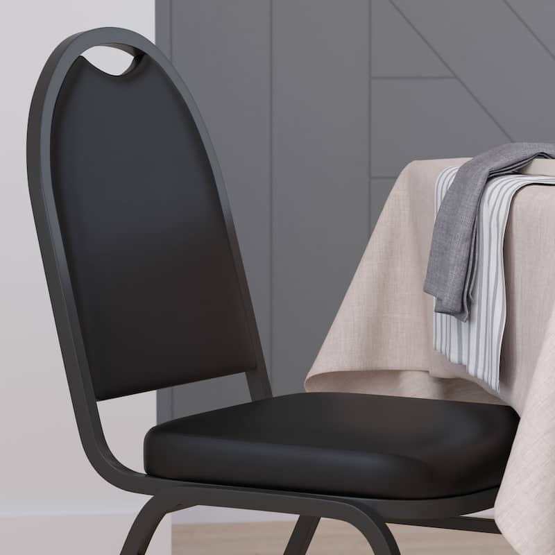 Commercial Dome Back Stacking Banquet Chair with Metal Frame