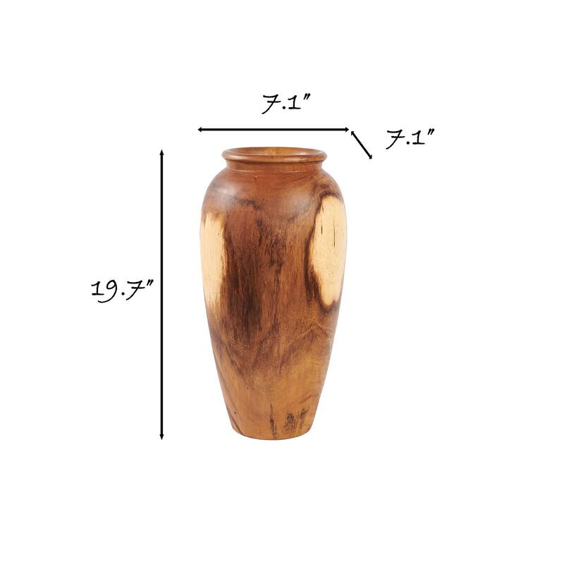 Home Soft Things Guci Vase Tegal Vase Rustic Farmhouse Suar Wood Vase